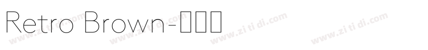 Retro Brown字体转换